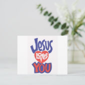 JESUS-LOVES-You Invitation Kaart (Staand voorkant)