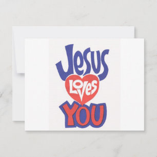 JESUS-LOVES-You Invitation Kaart