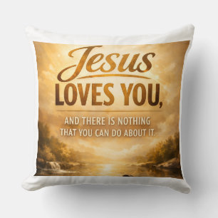 Jesus Loves You Kussen • Christelijke Aanmoediging