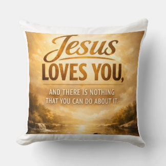 Jesus Loves You Kussen • Christelijke Aanmoediging