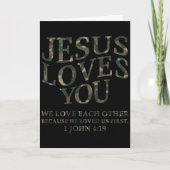 Jesus Loves You Me Camo Christian Youth Men God So Kaart (Voorkant)