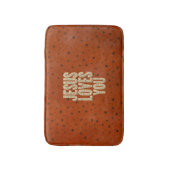 Jesus Loves You Rustic Christian Encouragement Badmat (Voorkant Verticaal)