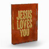 Jesus Loves You Rustic Christian Encouragement Fotoblokken (Links)