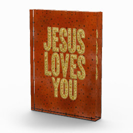 Jesus Loves You Rustic Christian Encouragement Fotoblokken