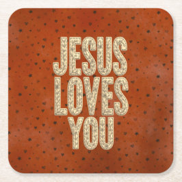 Jesus Loves You Rustic Christian Encouragement Kartonnen Onderzetters