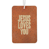 Jesus Loves You Rustic Christian Encouragement Luchtverfrisser (Achterkant)