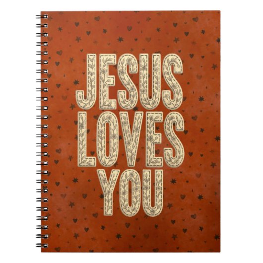 Jesus Loves You Rustic Christian Encouragement Notitieboek (Voorkant)