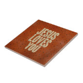 Jesus Loves You Rustic Christian Encouragement Tegeltje (Zijkant)
