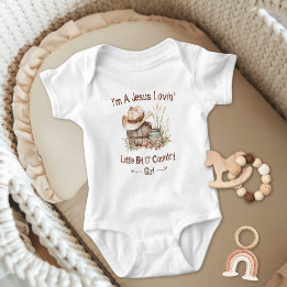 Jesus Loving Little Bit of Country Baby CowGirl Romper