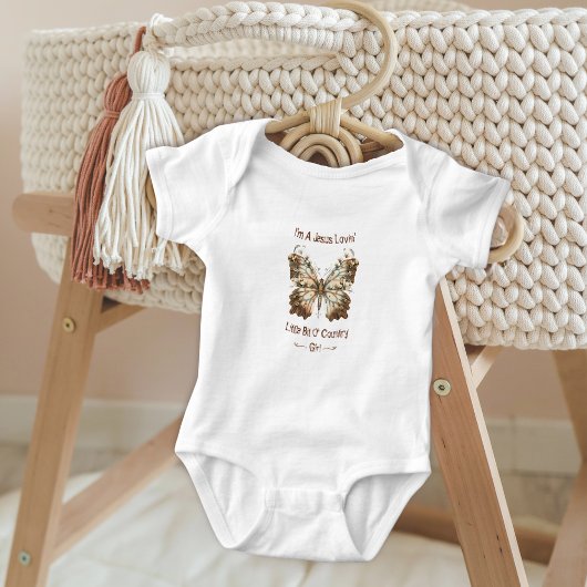 Jesus Loving Little Bit of Country Baby Girl Romper
