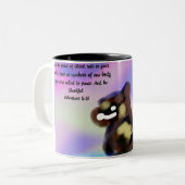jesus lovw tweekleurige koffiemok (Voorkant links)