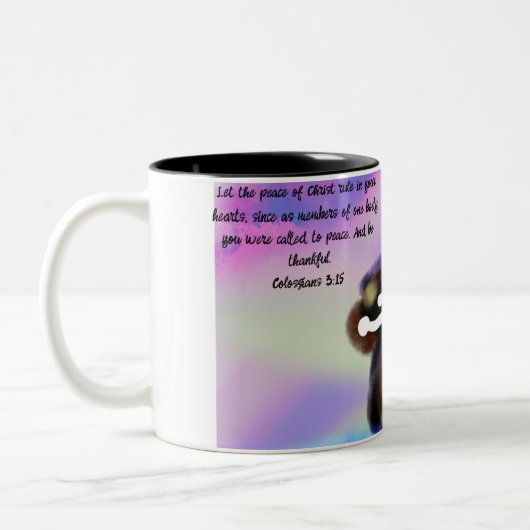 jesus lovw tweekleurige koffiemok (Links)