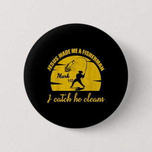 Jesus maakte mij een visser van de mens Christelij Ronde Button 5,7 Cm