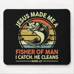 Jesus maakte mij visser van de mens Funny B Vader  Muismat