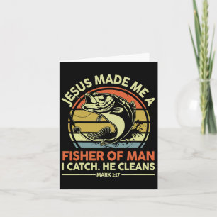 Jesus Made Me Fisher of Man Funny beroemd gemaakt Kaart