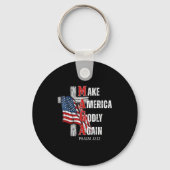 Jesus Make America Godly Again American Patriot Ch Sleutelhanger (Voorkant)