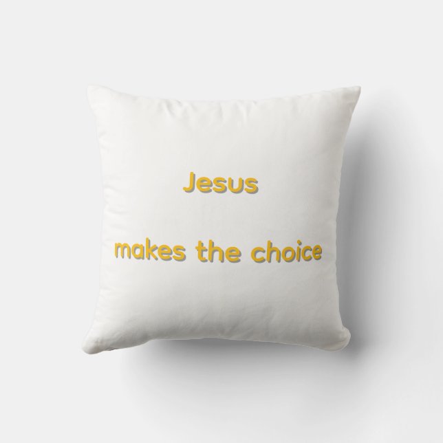 Jesus makes the choice kussen (Achterkant)