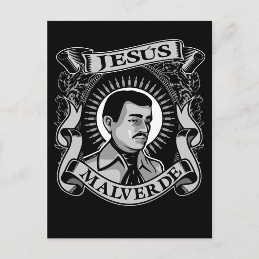 Jesus Malverde Gift Mexican Hero Jesus Malverde Briefkaart (Voorkant)