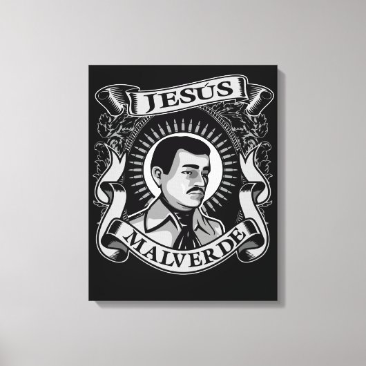 Jesus Malverde Gift Mexican Hero Jesus Malverde Canvas Afdruk (Voorkant)