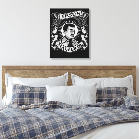 Jesus Malverde Gift Mexican Hero Jesus Malverde Canvas Afdruk (Insitu (Slaapkamer))