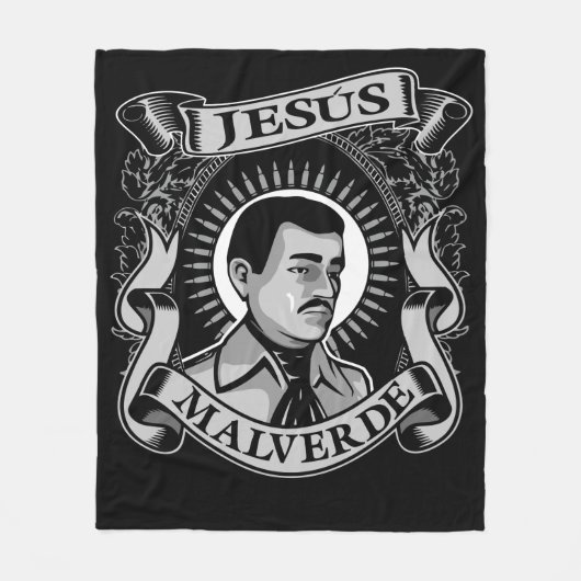 Jesus Malverde Gift Mexican Hero Jesus Malverde Fleece Deken (Voorkant)