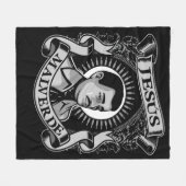 Jesus Malverde Gift Mexican Hero Jesus Malverde Fleece Deken (Voorkant (Horizontaal))