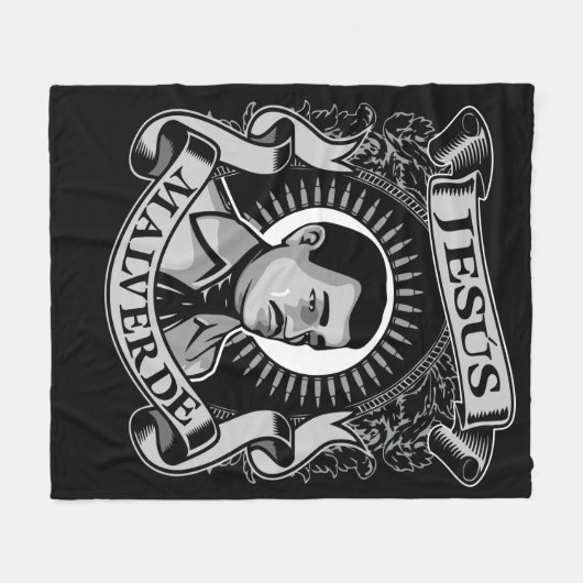 Jesus Malverde Gift Mexican Hero Jesus Malverde Fleece Deken (Voorkant (Horizontaal))