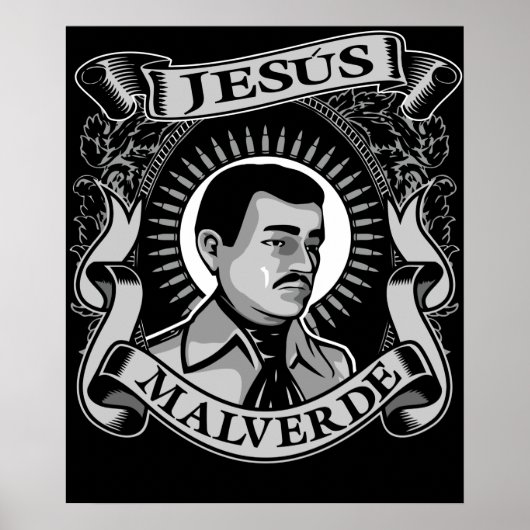 Jesus Malverde Gift Mexican Hero Jesus Malverde Poster (Voorkant)
