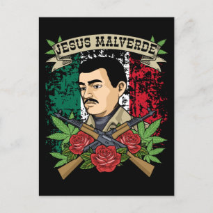 Jesus Malverde Gift Women & Mannen Jesus Malverde Briefkaart