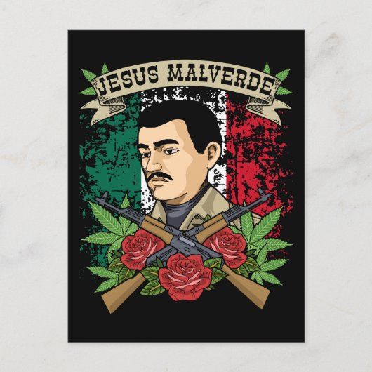 Jesus Malverde Gift Women & Mannen Jesus Malverde Briefkaart (Voorkant)