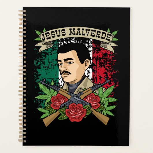 Jesus Malverde Gift Women & Mannen Jesus Malverde Planner (Voorkant)