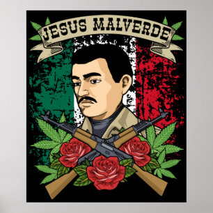Jesus Malverde Gift Women & Mannen Jesus Malverde Poster