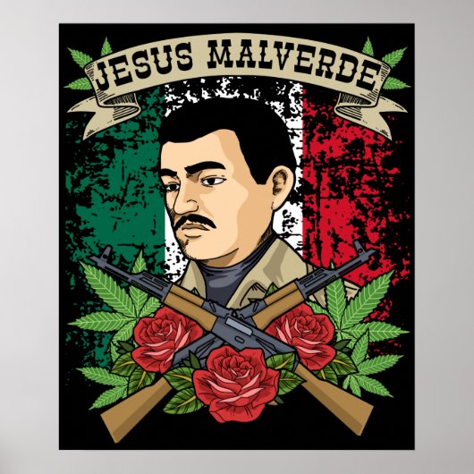 Jesus Malverde Gift Women & Mannen Jesus Malverde Poster (Voorkant)