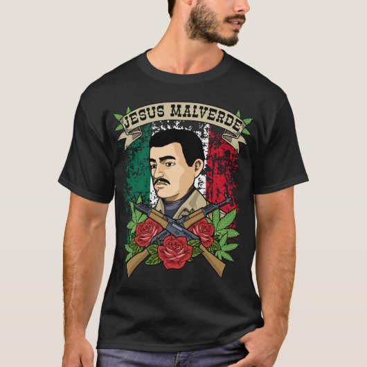 Jesus Malverde Gift Women & Mannen Jesus Malverde T-shirt (Voorkant)
