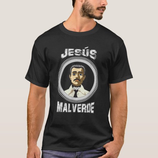 Jesus Malverde Mexicaanse held engel van de armen T-shirt (Voorkant)