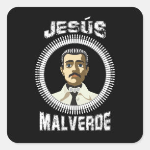 Jesus Malverde Mexican Hero Gift Jesus Malverde Vierkante Sticker