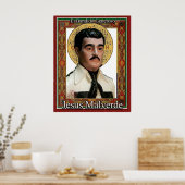 Jesus Malverde over de genereuze bandit Poster (Keuken)