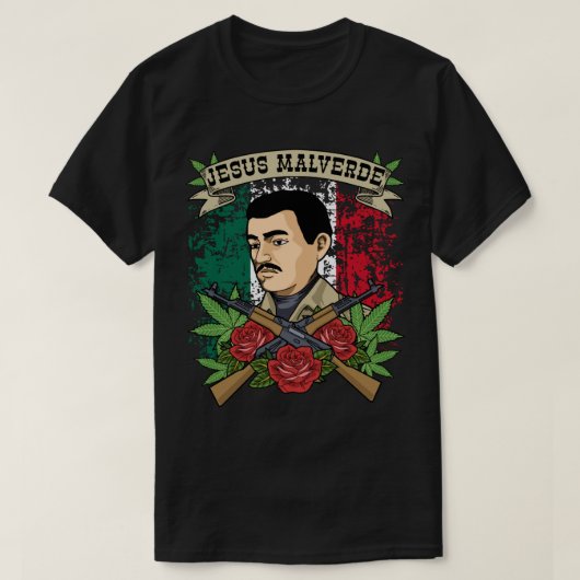 Jesus Malverde Womens Mannen T-shirt (Design voorkant)