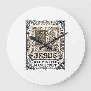 Jesus Manuscript Jezus Christelijk Geloof Vintage Grote Klok