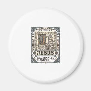 Jesus Manuscript Jezus Christelijk Geloof Vintage Magneet