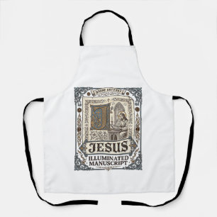 Jesus Manuscript Jezus Christelijk Geloof Vintage Schort