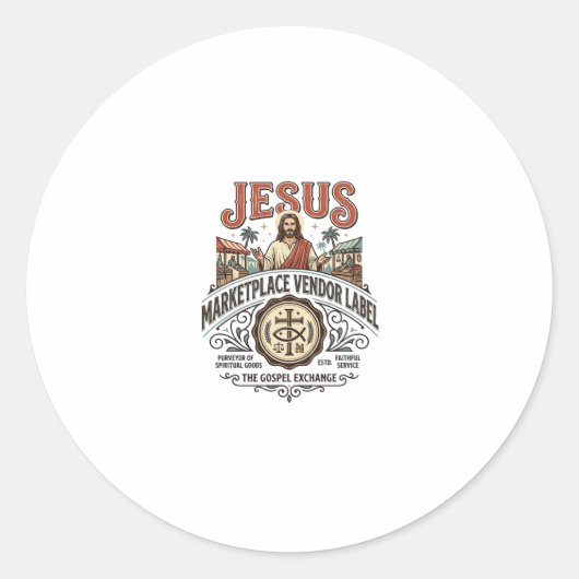 Jesus Marktplaats Verkoper Label Jesus Marktplaats (Voorkant)