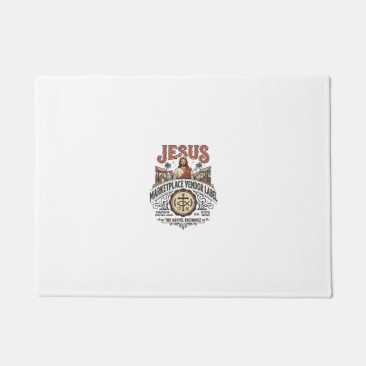 Jesus Marktplaats Verkoper Label Jesus Marktplaats Deurmat (Voorkant)
