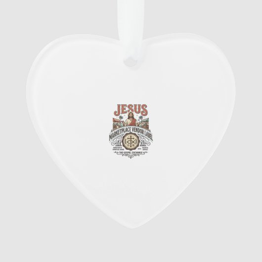 Jesus Marktplaats Verkoper Label Jesus Marktplaats Ornament (voorkant)
