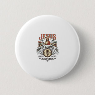 Jesus Marktplaats Verkoper Label Jesus Marktplaats Ronde Button 5,7 Cm