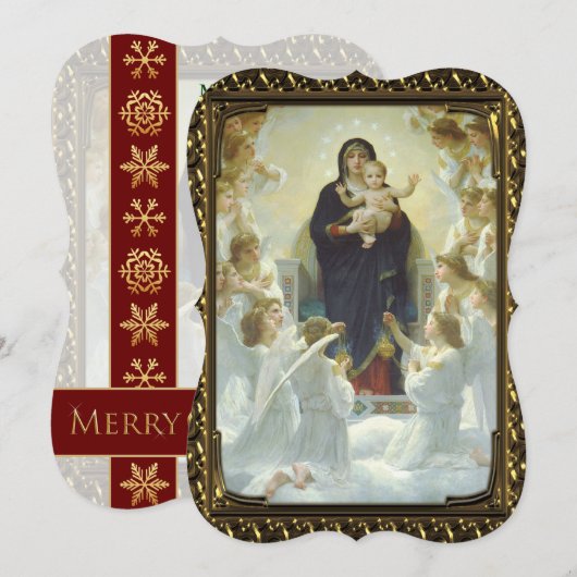 Jesus Mary Angels Fine Art Fancy kerstmis Feestdagenkaart (Voorkant / Achterkant)