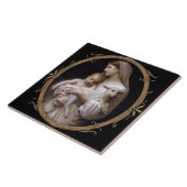 JESUS, MARY EN HET LAM. TEGELTJE (Zijkant)