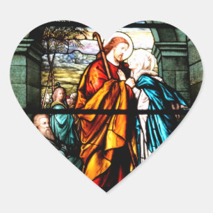Jesus & Mary Hart Sticker