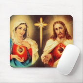 Jesus & Mary Sacred Heart Muismat (Met muis)