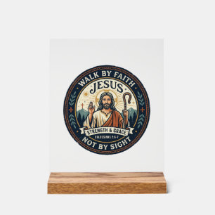 Jesus Matcha Cafe Trend T-shirt Christelijk Grafis Acryl Bord